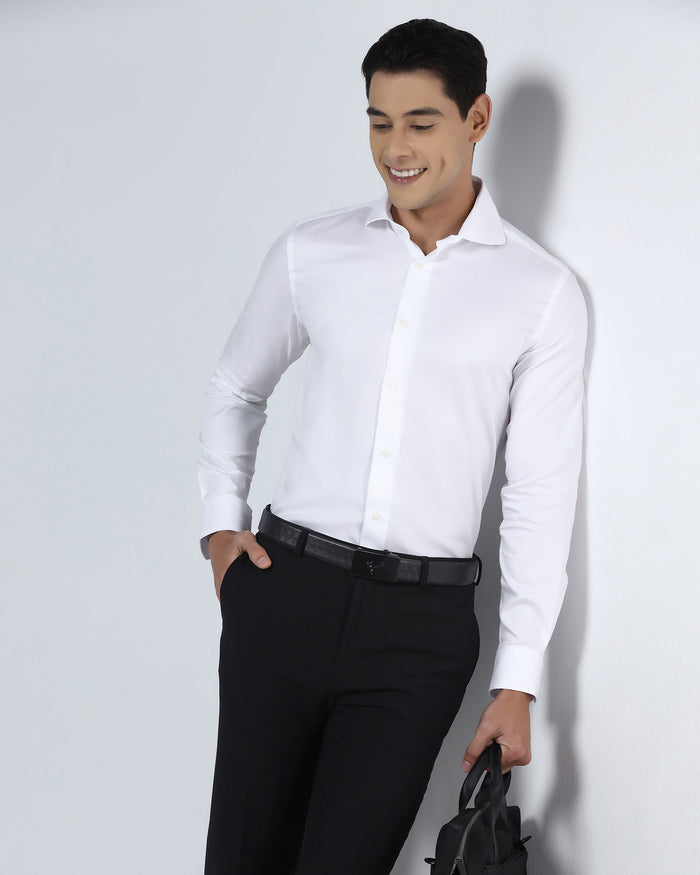 Super White Textured Shirt - Sting