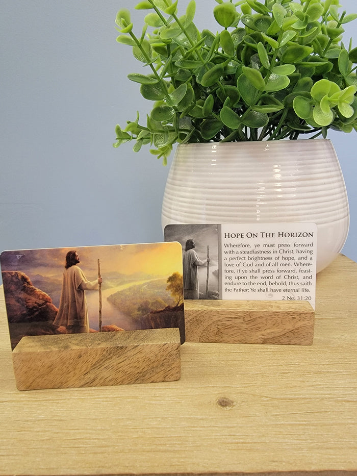 Temple recommend holder with picture of Christ.