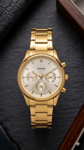 The Executive Choice: HMT Gold-Tone Multifunction Chronograph Watch - Ashoka Watch Company