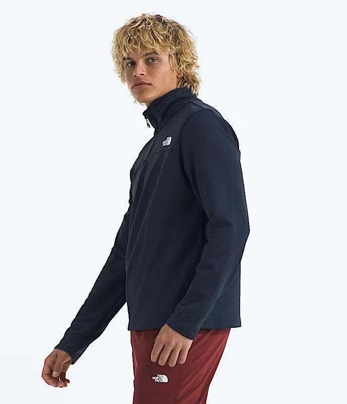 THE NORTH FACE MENS CEDAR TRAIL GRID FLEECE ¼ ZIP SWEATER