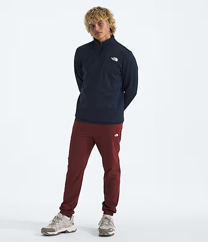 THE NORTH FACE MENS CEDAR TRAIL GRID FLEECE ¼ ZIP SWEATER