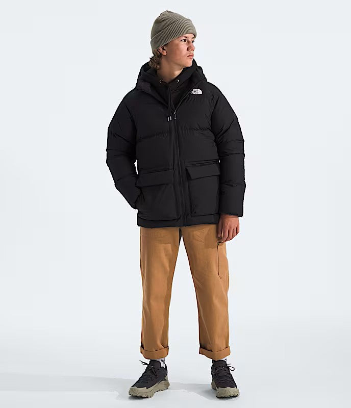 THE NORTH FACE YOUTH TEEN NORTH DOWN FLEECE-LINED SHORT PARKA