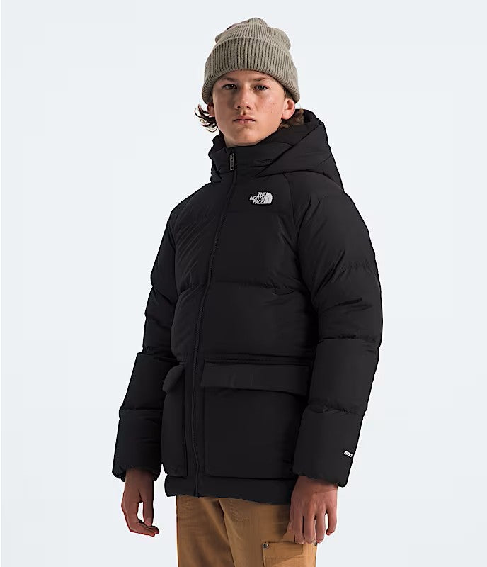 THE NORTH FACE YOUTH TEEN NORTH DOWN FLEECE-LINED SHORT PARKA
