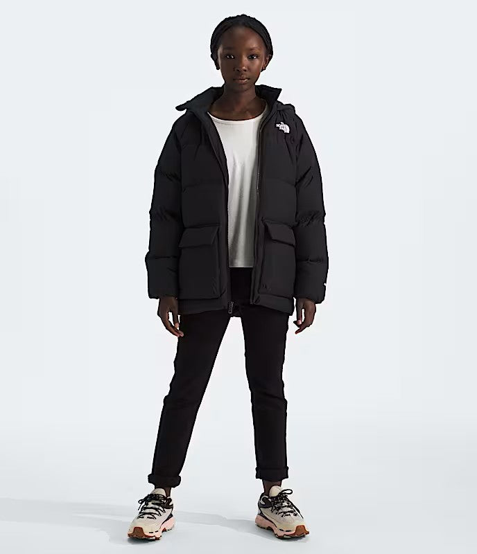 THE NORTH FACE YOUTH TEEN NORTH DOWN FLEECE-LINED SHORT PARKA