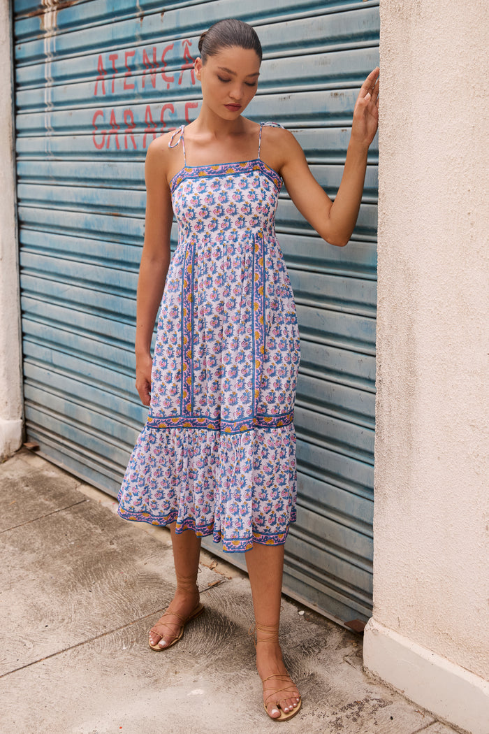 Tie Strap Midi- Crocus Blue