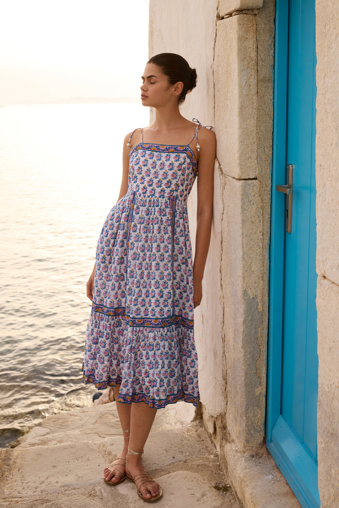 Tie Strap Midi- Crocus Blue