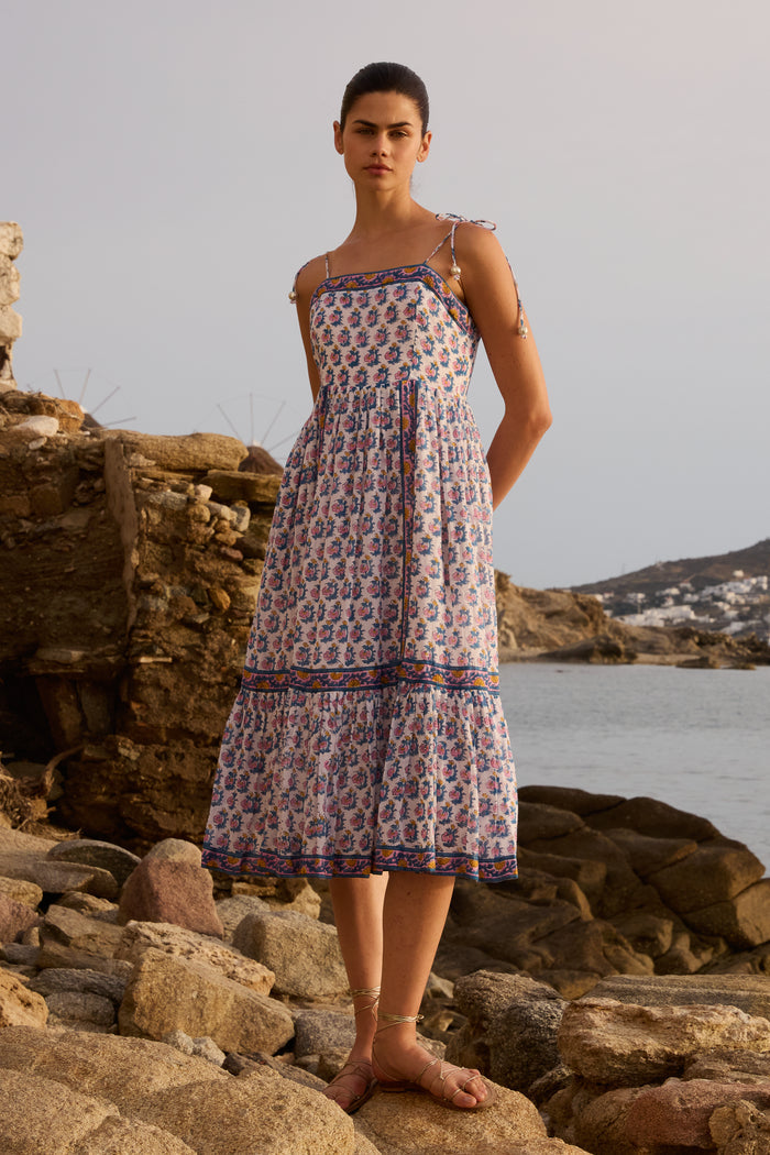 Tie Strap Midi- Crocus Blue