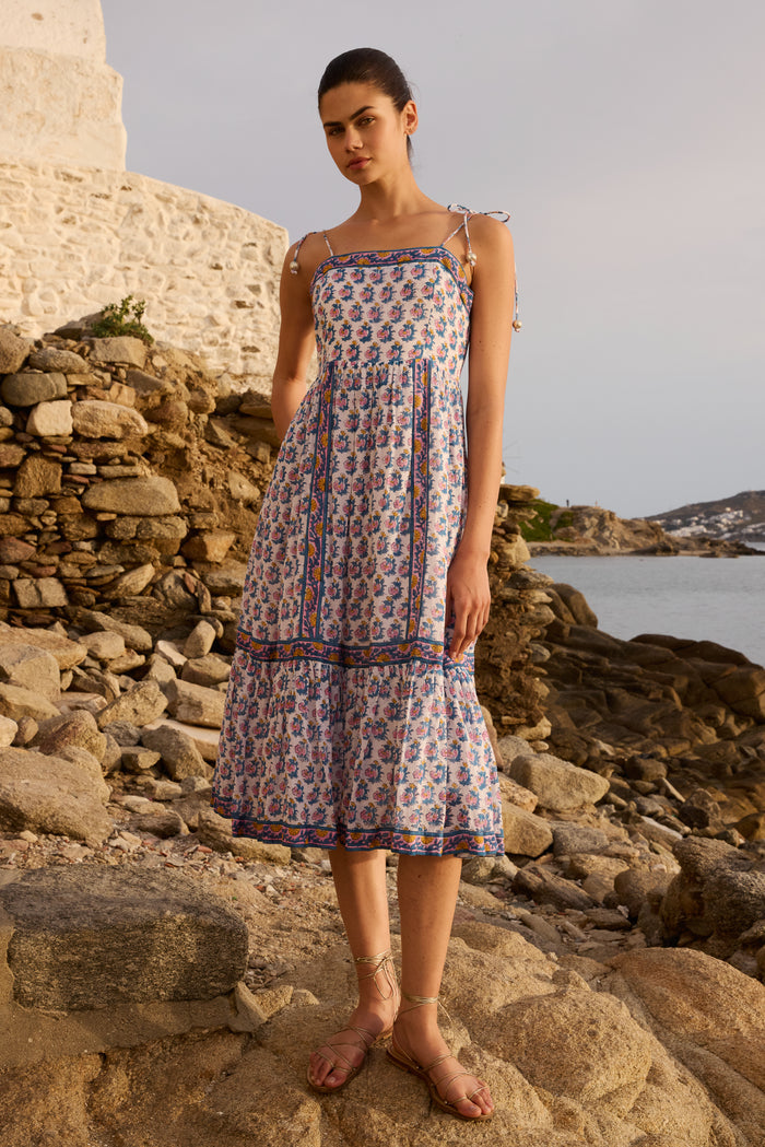 Tie Strap Midi- Crocus Blue
