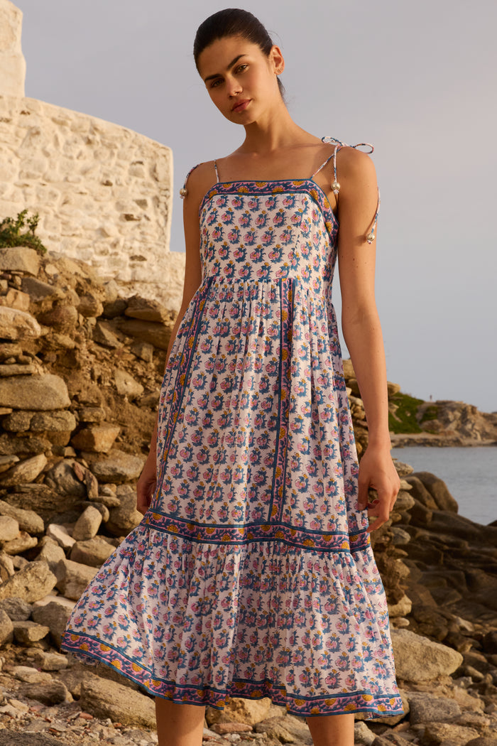 Tie Strap Midi- Crocus Blue