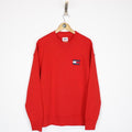 Tommy Hilfiger Jeans Red Cotton Sweatshirt Jumper