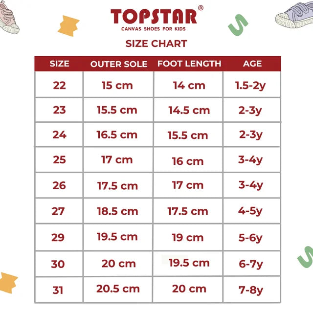 Topstar Ergonomic Kids Canvas Shoes (SKU 7016)