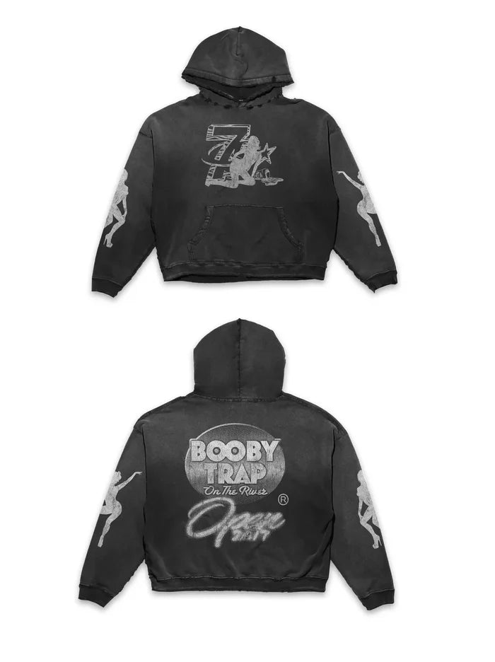 Triple Seven Trap Hoodie - Black - Clique Apparel