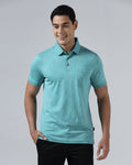 Turquoise Printed Polo - Dane