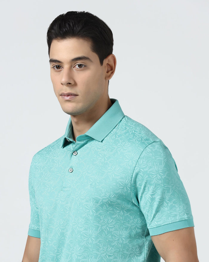 Turquoise Printed Polo - Dane