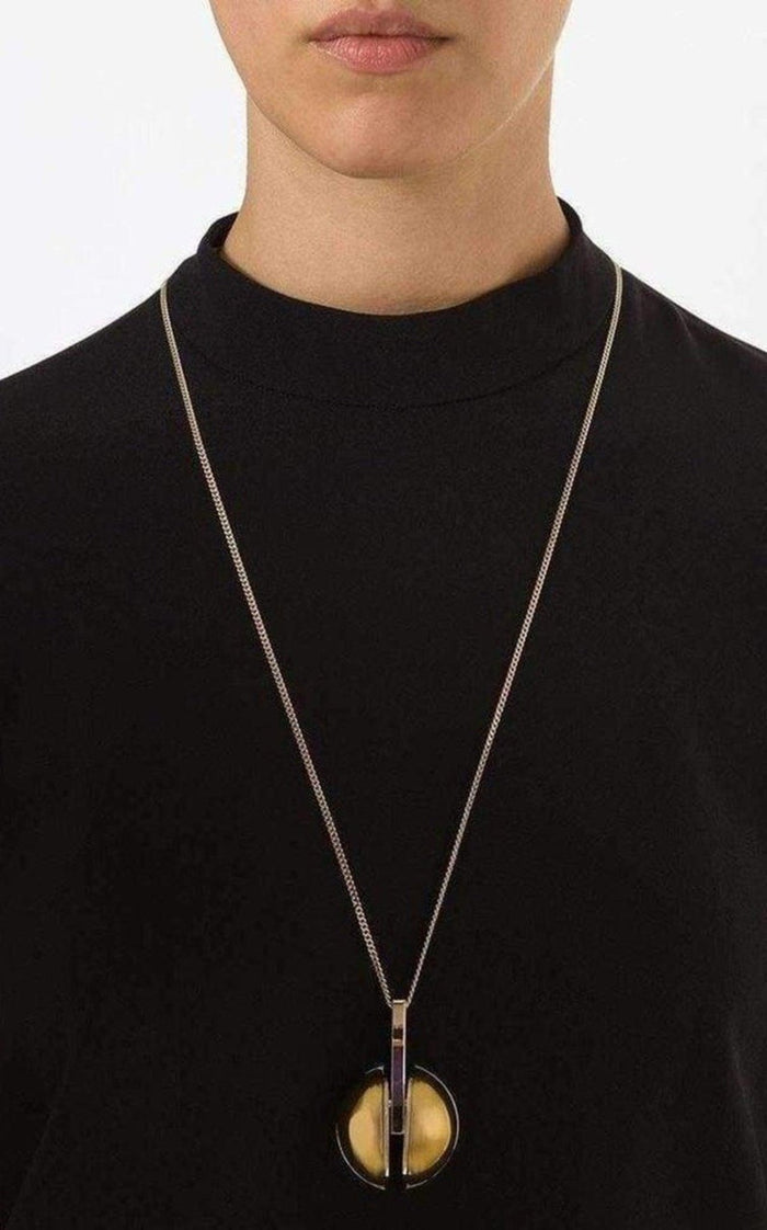 Chloe Two Tone Golden Pendent Necklace - Runway Catalog