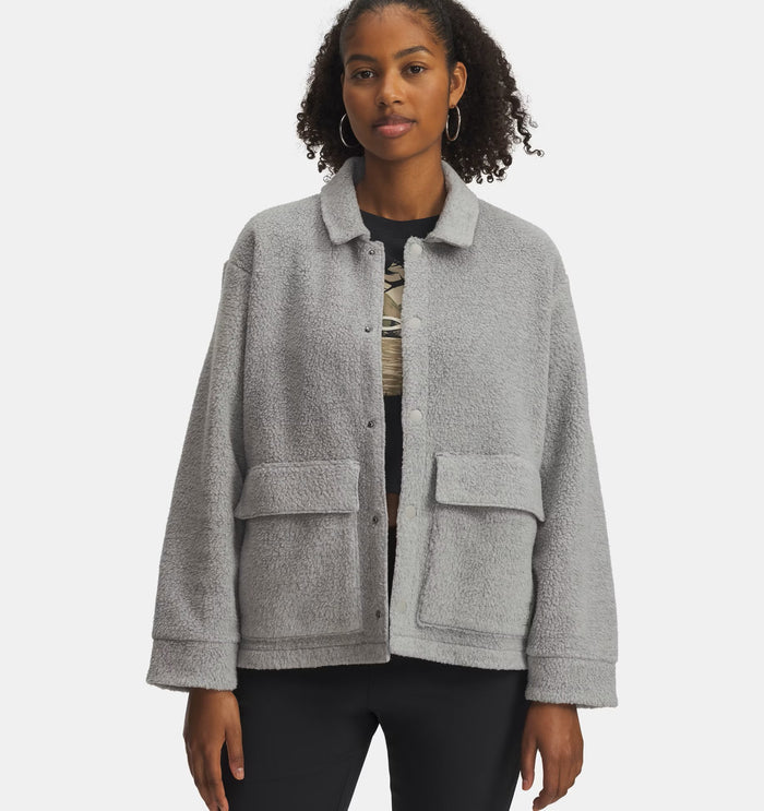 UNDER ARMOUR WOMENS UA EXPANSE FLEECE SHACKET SWEATER