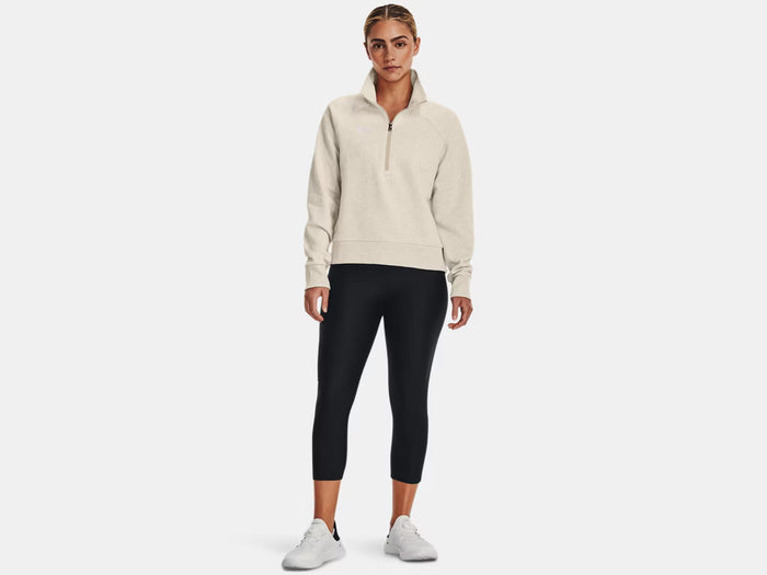 UNDER ARMOUR WOMENS UA RIVAL FLEECE 1/2 ZIP SWEATER