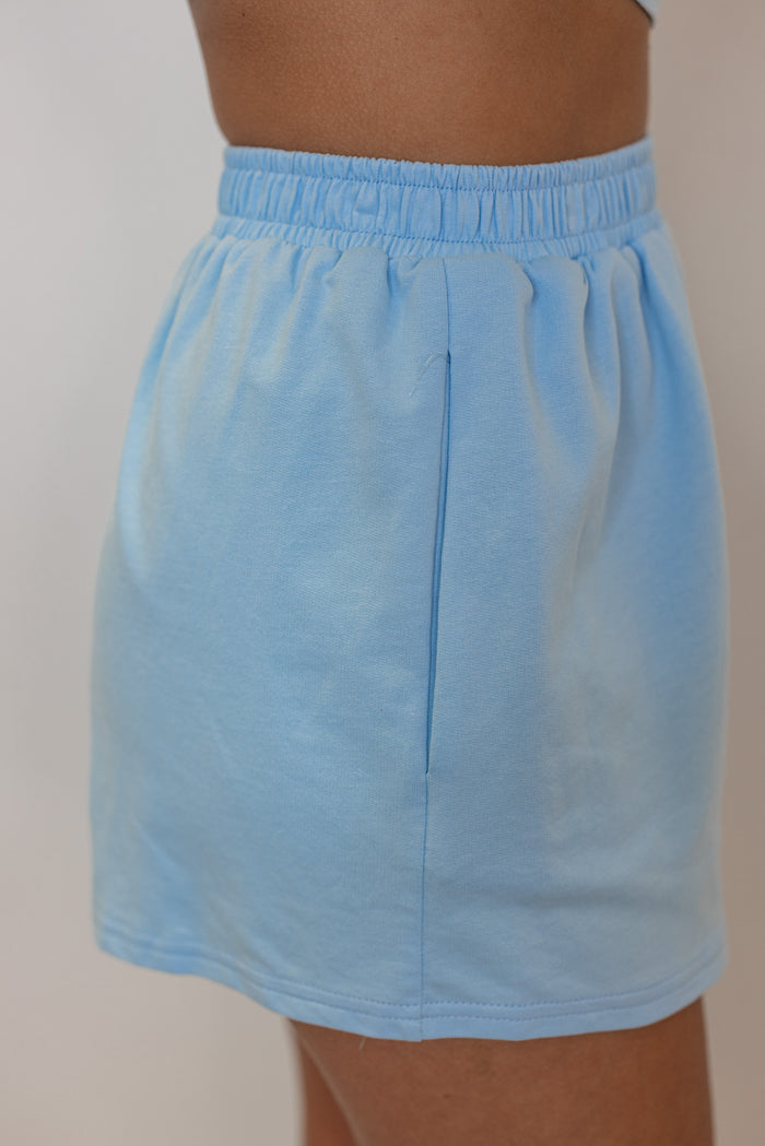 blue cotton usa pearl lounge shorts