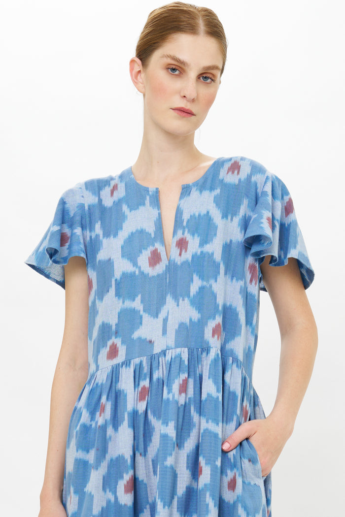 V-Neck Maxi- Jinja Blue