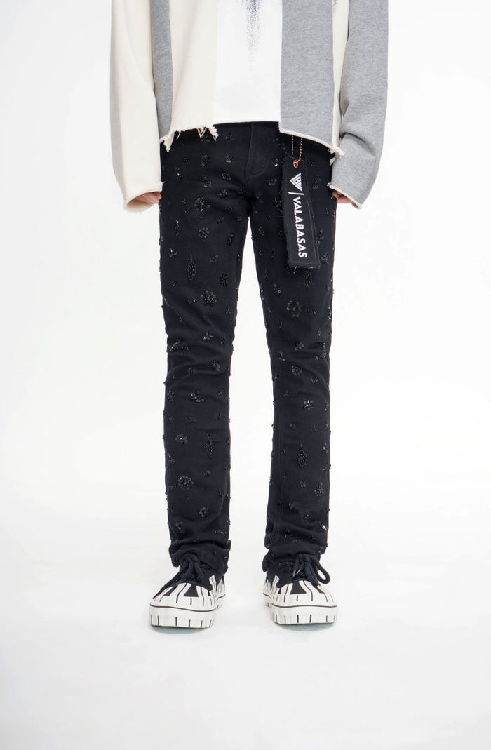 Valabasas - Shea Stacked Jean -Jet Black - Clique Apparel