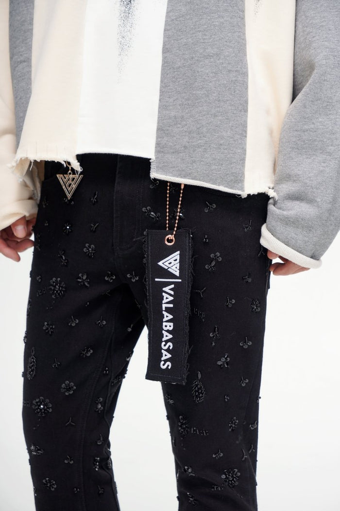 Valabasas - Shea Stacked Jean -Jet Black - Clique Apparel