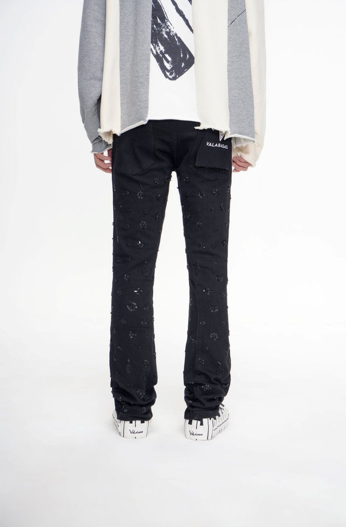 Valabasas - Shea Stacked Jean -Jet Black - Clique Apparel