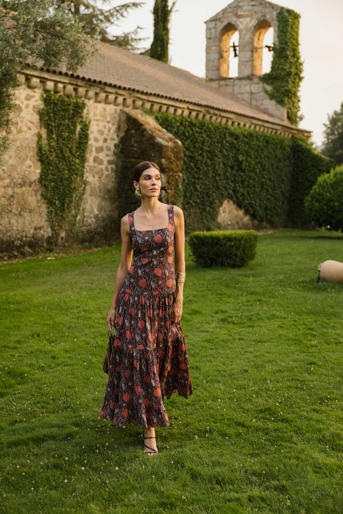 Vestido Carlota Verbena Marrón