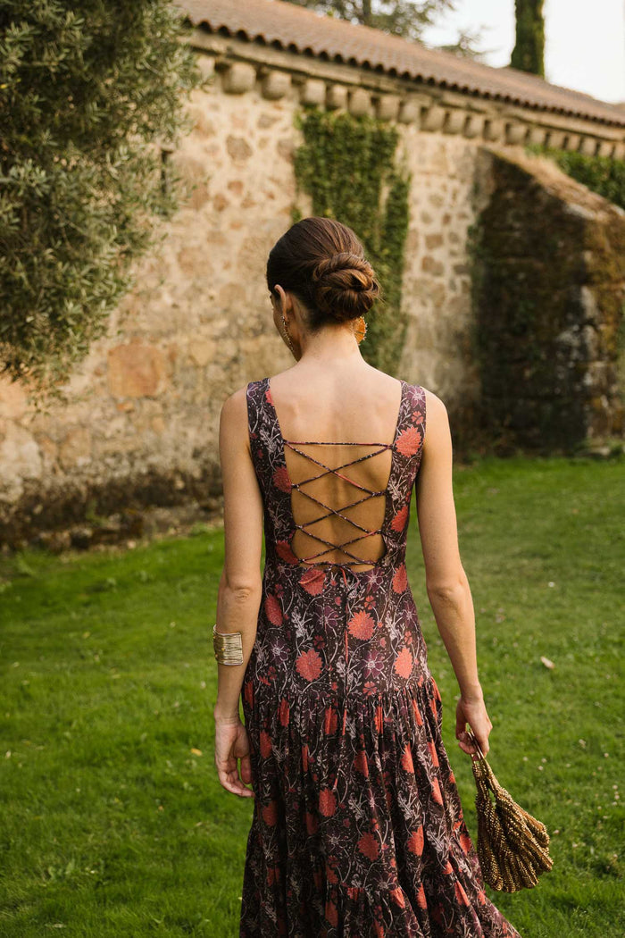 Vestido Carlota Verbena Marrón