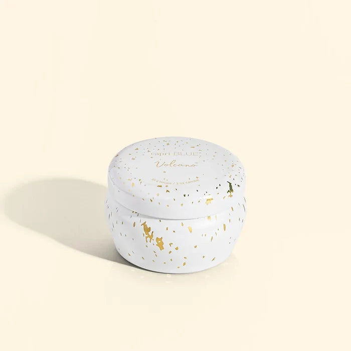 Capri blue volcano scent mini tin holiday candle