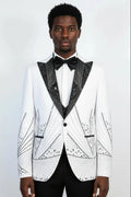 40/White, Black, Sunburst Rhinestone