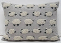 Whimsical Sheep Embroidered Pillow 12x16 with insert