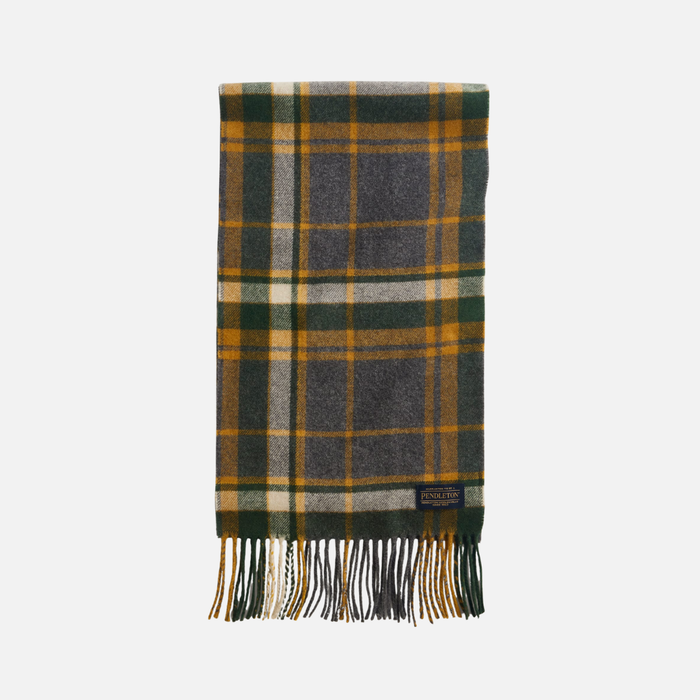 WHISPERWOOL MUFFLER - CHARCOAL/MULTI PLAID