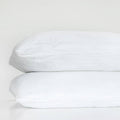 White Linen Pillowcases Queen Standard (Set of 2)