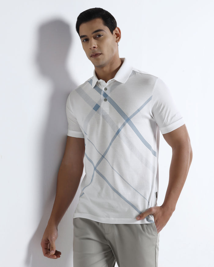 White Printed Polo - Tokyo