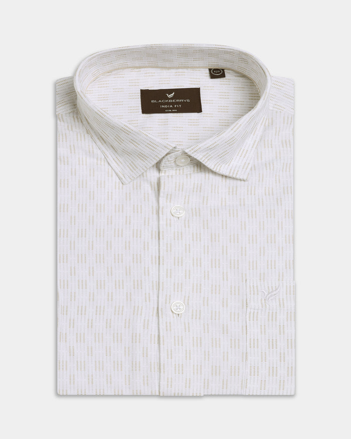 White Printed Shirt - Benico