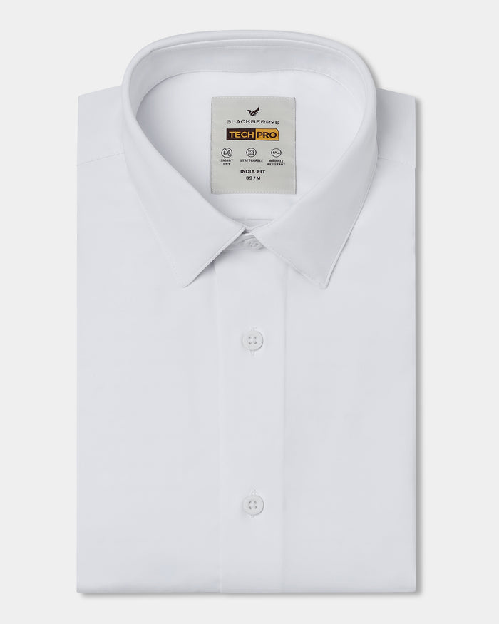 White TechPro Solid Shirt - Shephard