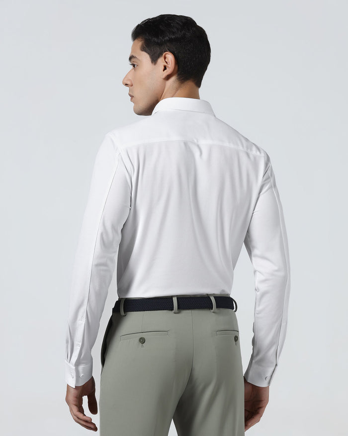 White TechPro Stripe Shirt - Keish