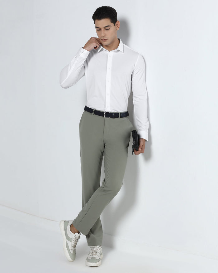 White TechPro Stripe Shirt - Keish