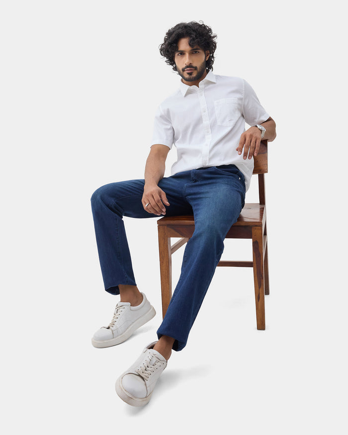 White Textured Shirt - Jemy