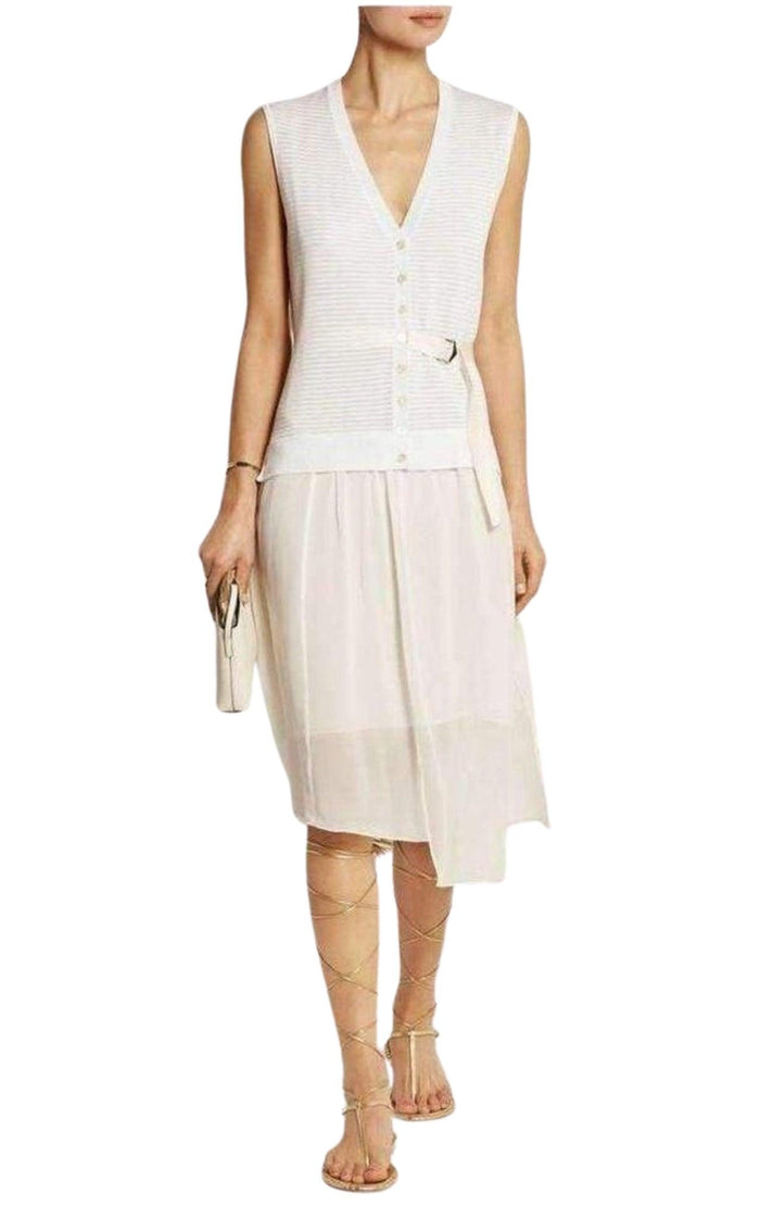 Nina Ricci White Wool & Silk Dress - Runway Catalog