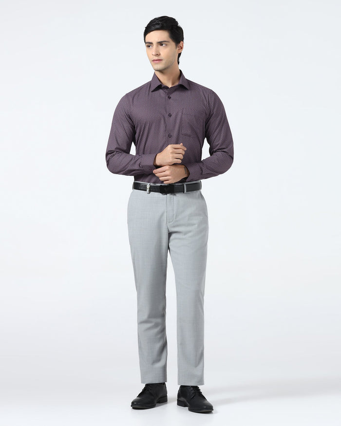 Wine Printed Shirt - Cyrus