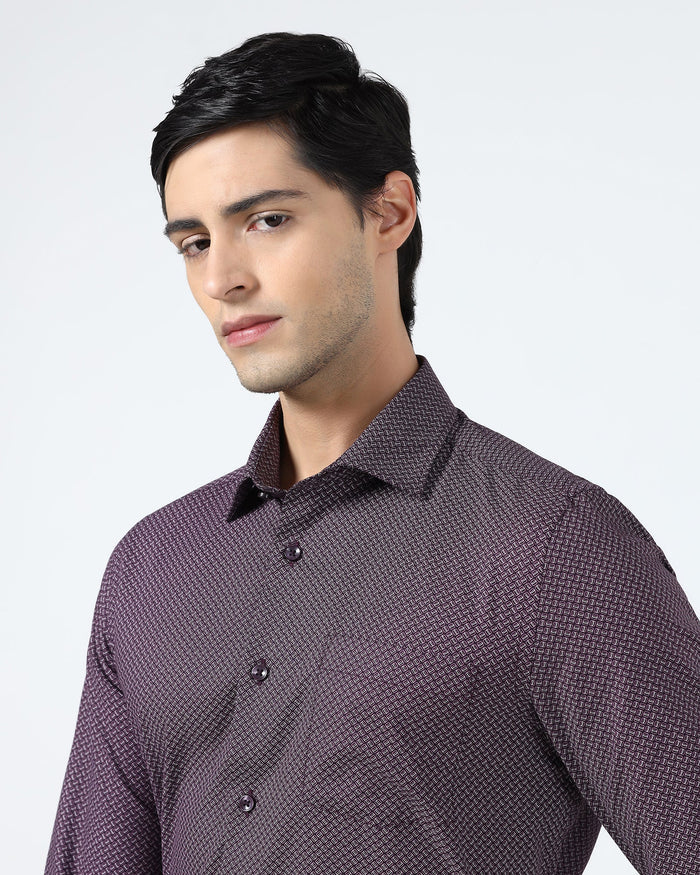Wine Printed Shirt - Cyrus