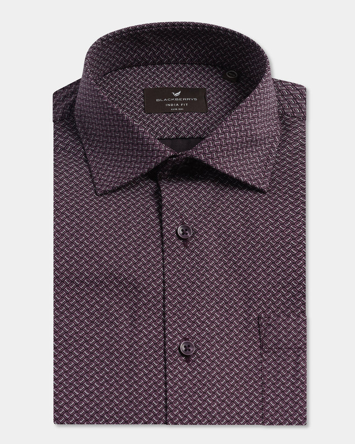 Wine Printed Shirt - Cyrus