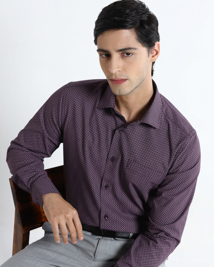 Wine Printed Shirt - Cyrus