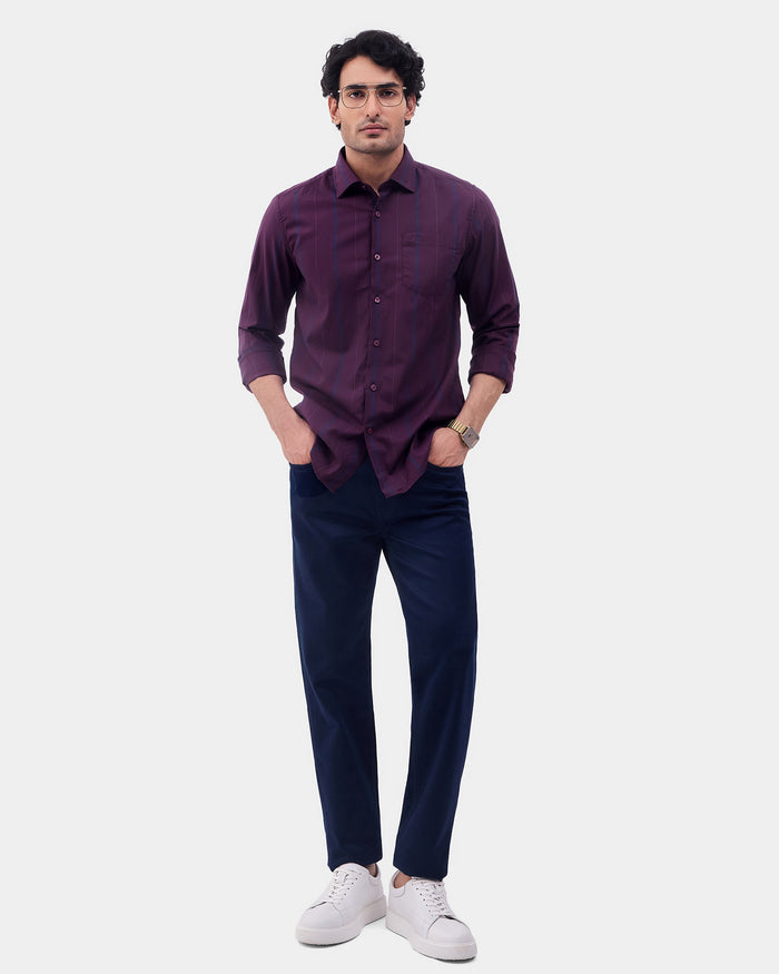 Wine Stripe Shirt - Kyton