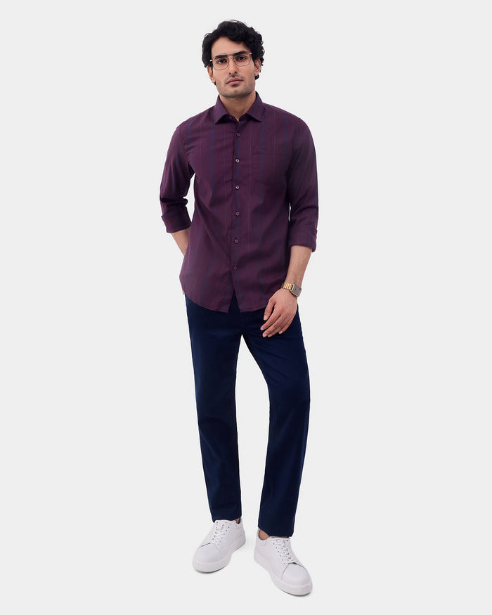 Wine Stripe Shirt - Kyton