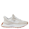 A white retro-classic women's sneaker with a rubber outsole and mesh materials, featuring hands-free technology and a Kizik Arch Form™ insole for support.
