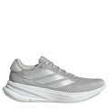 Gray Adidas running shoe on a light gray background