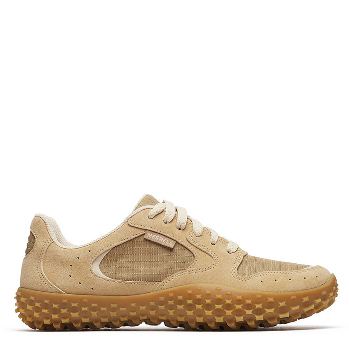Beige sneaker on a white background